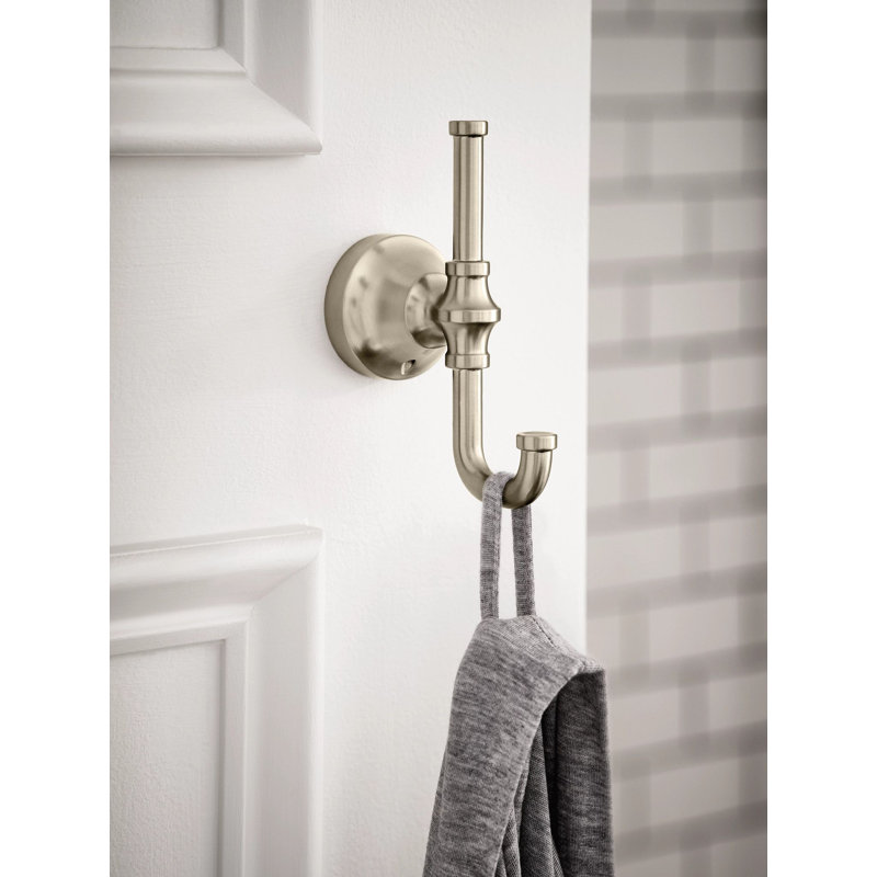 Colinet Wall Mounted Robe Hook, Brushed Nickel