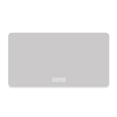 28*60In Frameless With Light LED Bathroom Mirror, Corrosionresistant, Threecolor Dimmable, Backlit Mirror With Onetouch Demist Function