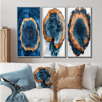 Glissade en bois d'une forêt Blue Lake I - Collection de décorations murales en bois
