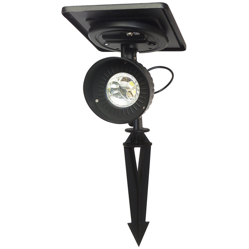 Projecteur à énergie solaire noir progressif, Blanc brillant