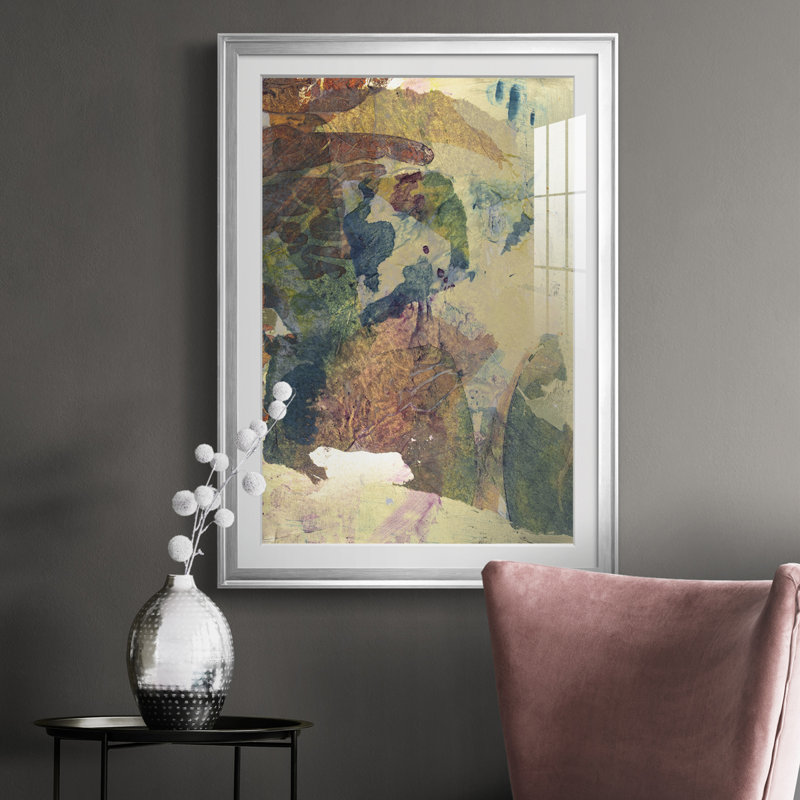 Monet's Landscape II - reproduction de cadre photo, Cadre argenté, H 36,5 po x l 26,5 po x P 1 po