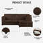 Jumbo Cord Hand Facing Corner Sofa With Footstool-2112464587-2112464583