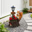 Jardinières en résine multifonctionnelles, décor de lanterne écureuil rustique pour la maison