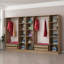 Nebras 6 Door Solid + Manufactured Wood Wardrobe
