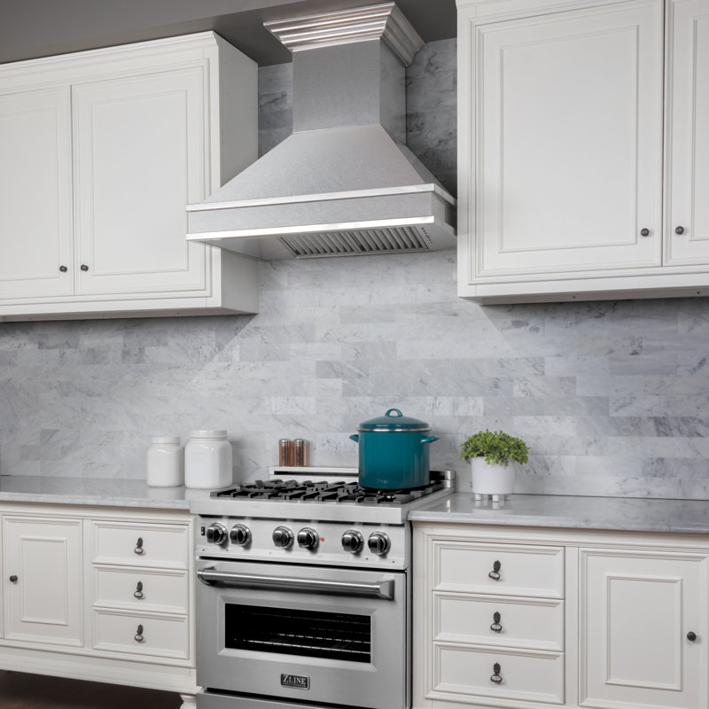 ZLINE 36" Designer Series Ducted Wall Mount Range Hood in Fingerprint Resistant Stainless Steel (8656S-36)