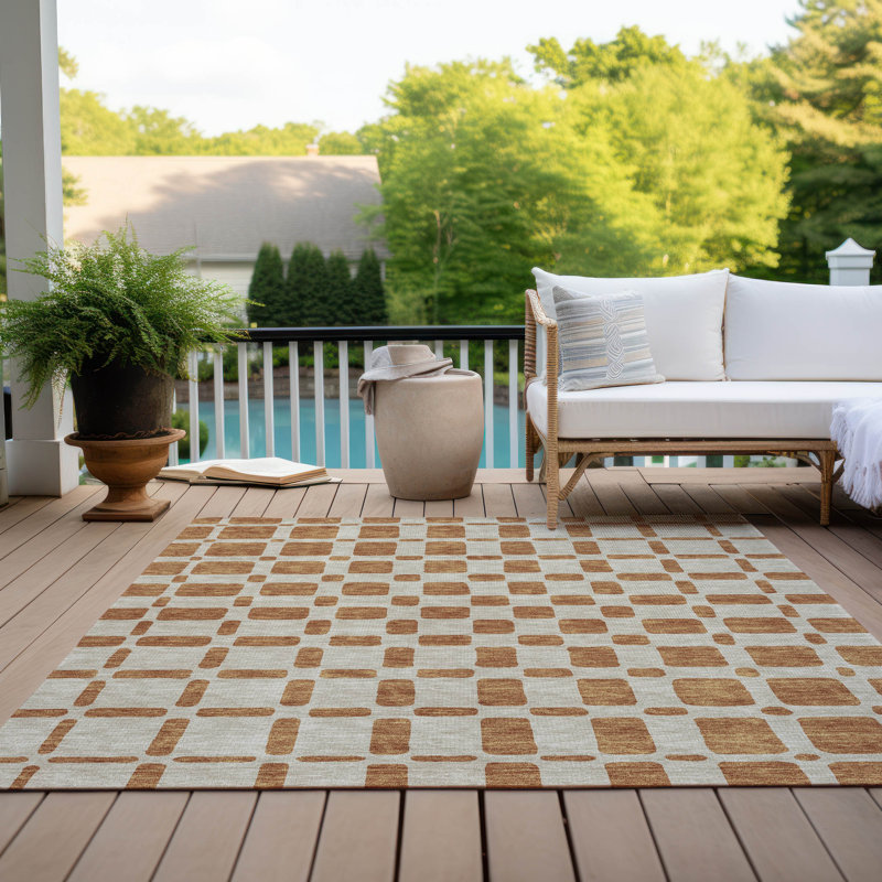  Rectangle Malek 1'8" X 2'6" Indoor/Outdoor Area Rug with Non-Slip Backing, Rectangle 2 pi 6 po x 3 pi 10 po