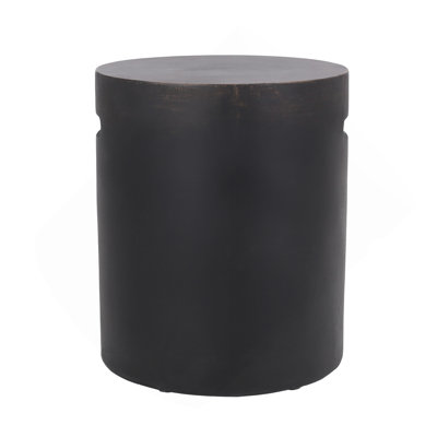 Outdoor Lightweight Concrete Side Table,Copper