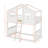 Twin Over Twin House Bunk Bed With Ladder-984975674