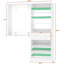  Système d'organisation 132 po x 96 po avec tiroirs en bois (largeur réglable)-225039838
