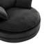 Méridienne pivotante à 360 °, coussin à deux couches, tissu velours côtelé doux, 3 coussins, siège pivotant à 38 po de profondeur, revêtement rond amovible, profondeur-190806680