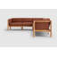 Canapé modulaire d'extérieur en teck Haven avec coussins Sunbrella en pierre grise-66452858-128797538