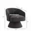 Fauteuil d'appoint pivotant à 360 degrés, fauteuil simple rembourré en velours gris froid pour le salon et la chambre à coucher-913942862