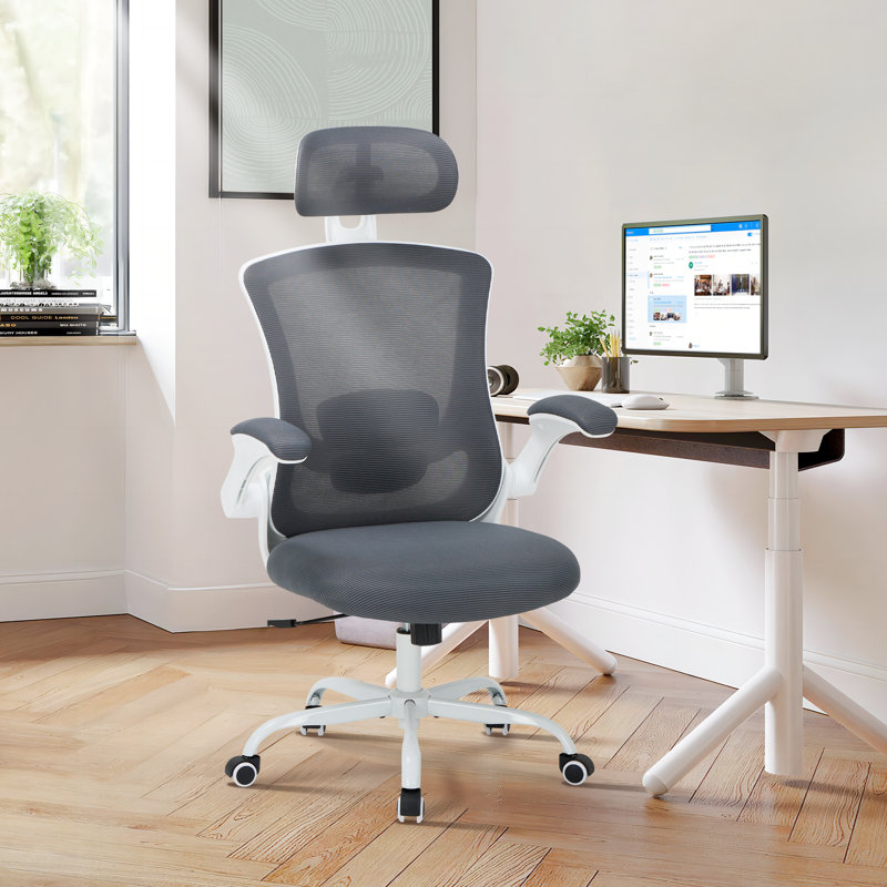 Fully Adjustable Executive Swivel Ergonomic Office Chair with Adjustable Arms, Grey
