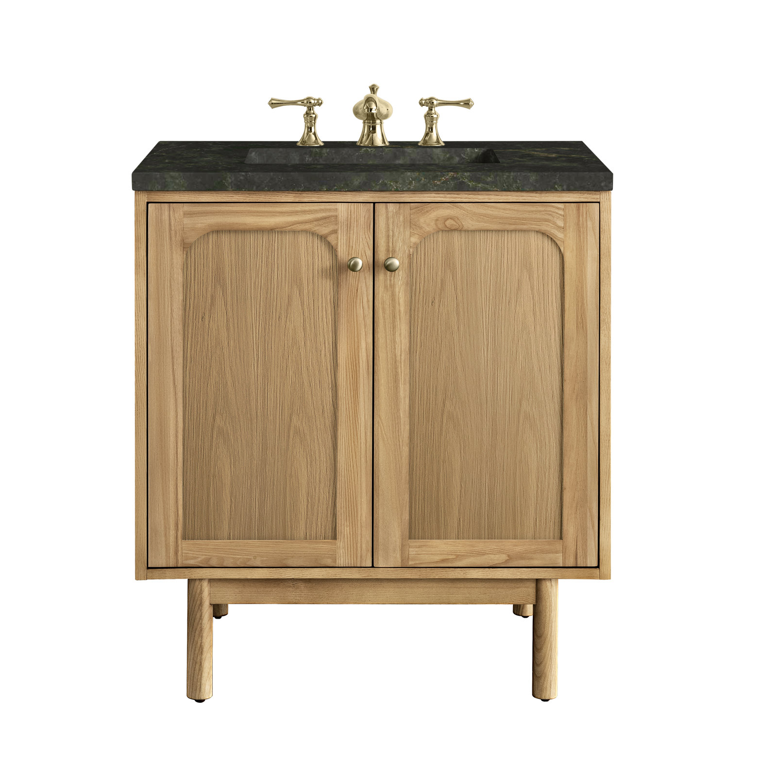 Laurent 30'' Single Bathroom Vanity, Light Natural Oak, Phantome Eclos, 8" Widespread