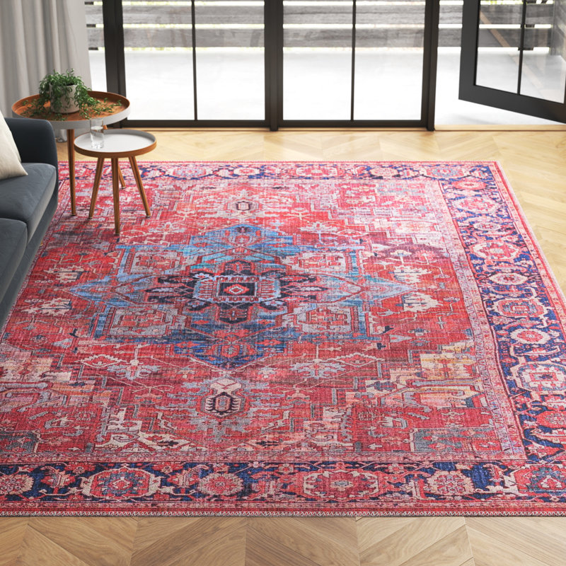 Haigh Washable Oriental Indoor Rug, Rectangle 9'2" x 12'