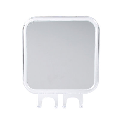 Square Mirror with Hooks