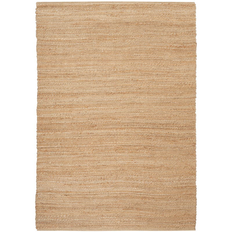 Gerri Solid Color Flatweave Area Rug, Rectangle 8' x 10', Beige