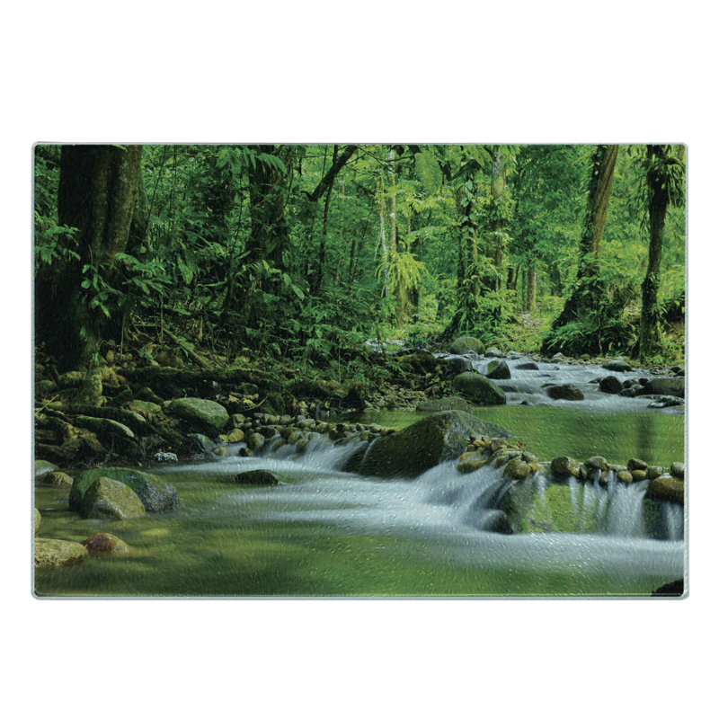 Planche à découper en verre trempé Ambesonne Forest