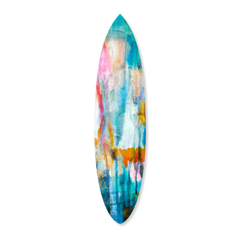 Watercolor Surfboard 2 Acrylic by Oliver Gal