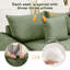Canapé modulaire surdimensionné en forme de L 92 po Cloud, tissu en velours côtelé doux, avec méridienne, accoudoirs larges à assise profonde, conception ergonomique, 6 coussins décoratifs, assemblages faciles, chaises longues
