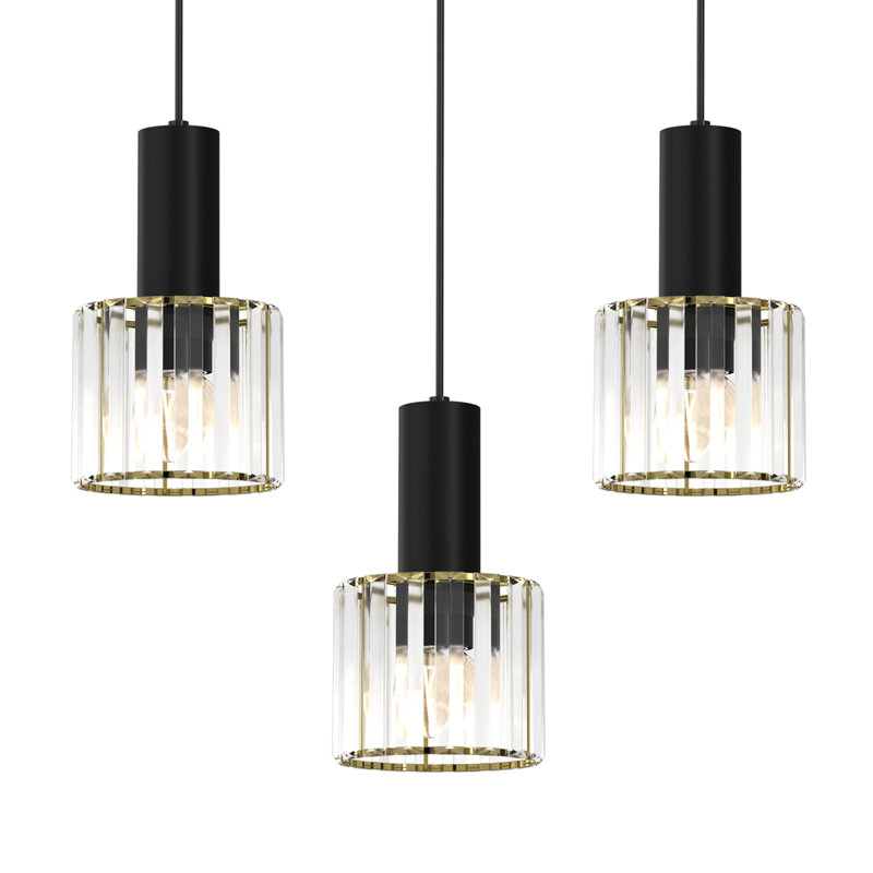 Cristal 3 - Light Matte Black Kitchen Island Pendant