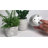 White Washed Basket Pattern Cement Planters Set of 3 with Drainage Hole Decorative Indoor Outdoor Pots