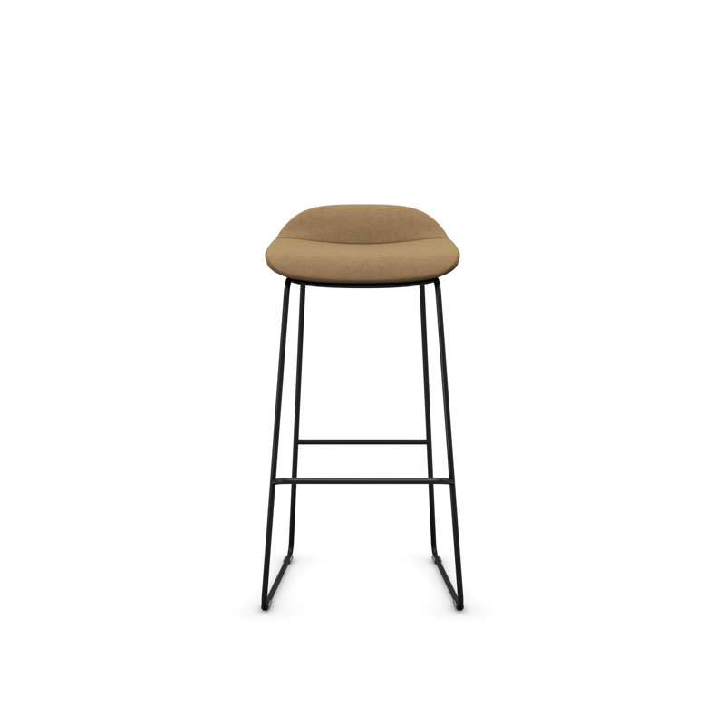Tabouret Lilly , Noir, Tabouret de bar (siège d'une hauteur de 30 po), Polyester latte