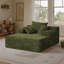 Chaise longue rembourrée en velours côtelé Compression-1338575059