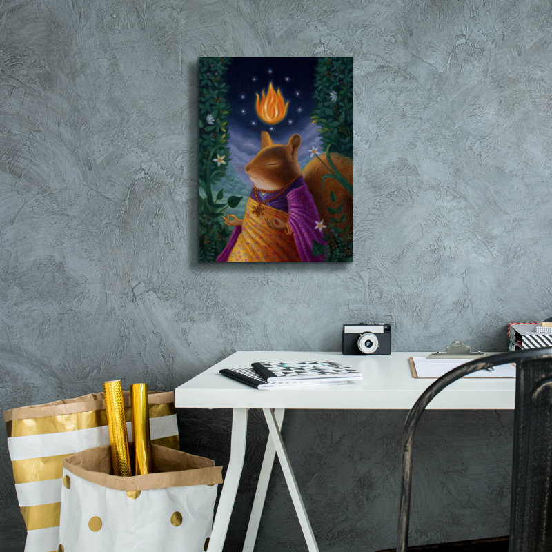 "The Mystic" par Gina Matarazzo, art mural sur toile, H 16 po x l 12 po x P 0,75 po