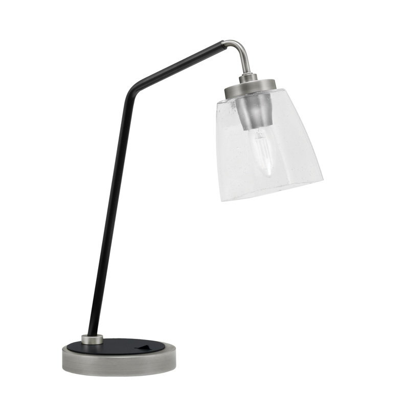 Lampe de bureau en acier inoxydable Arnt, Graphite / noir mat