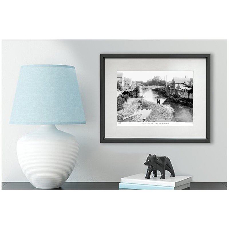 Bridgend, The Old Bridge 1910 by Francis Frith - Single Picture Frame Print, 40cm H x 50cm W x 2.3cm D