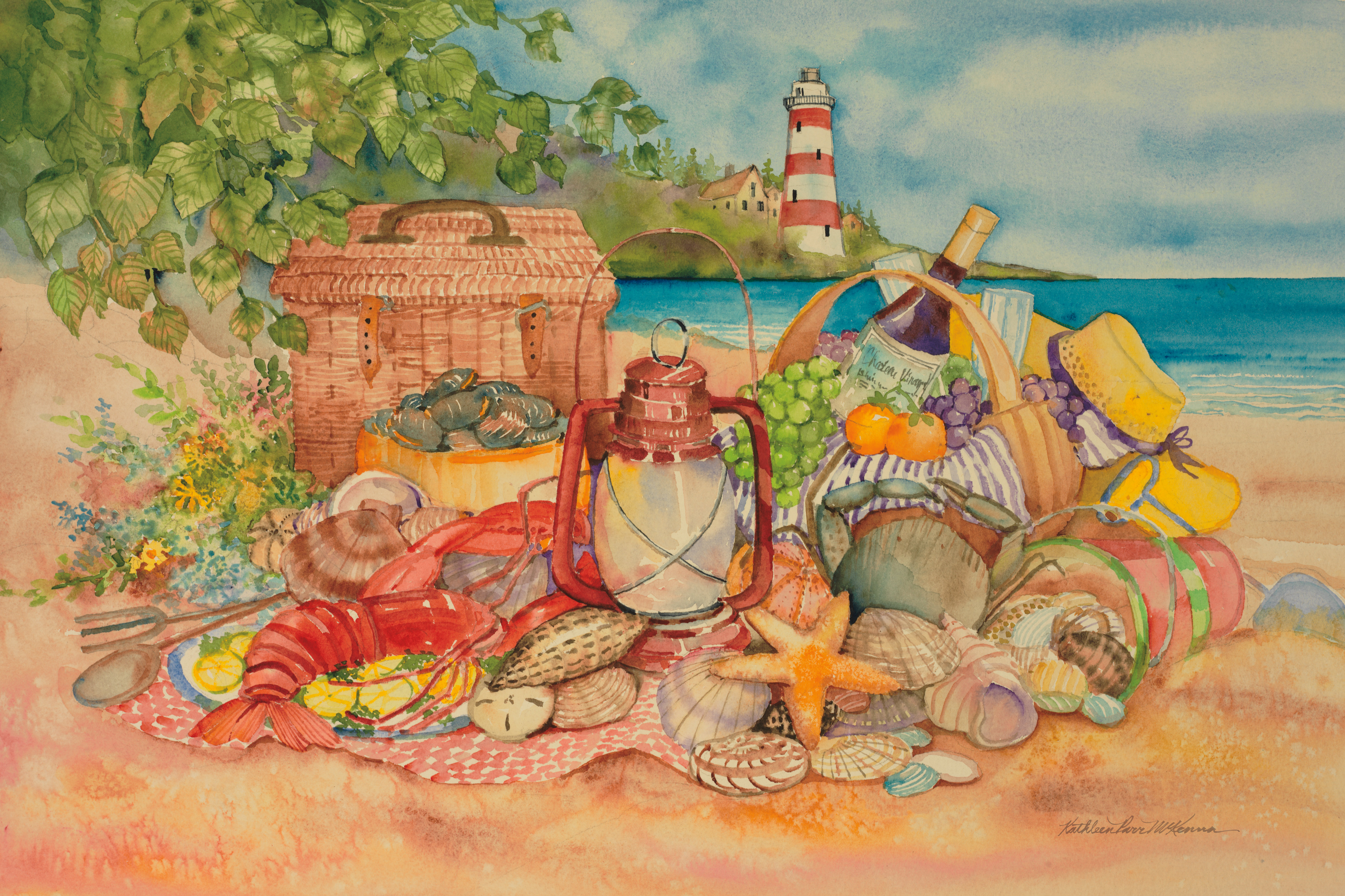Breakwater Bay Bayside Picnic by Kathleen Parr McKenna - Wrapped Canvas ...