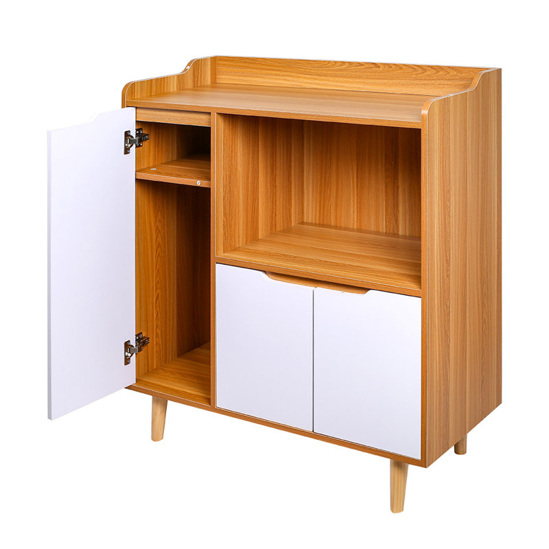Fasching Solid Wood Rectangle Accent Cabinet, White