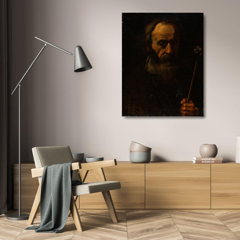«St Joseph with the Flowering Rod» par MuseumPrints - Art mural sur toile tendue avec châssis, H 24 po x l 17 po