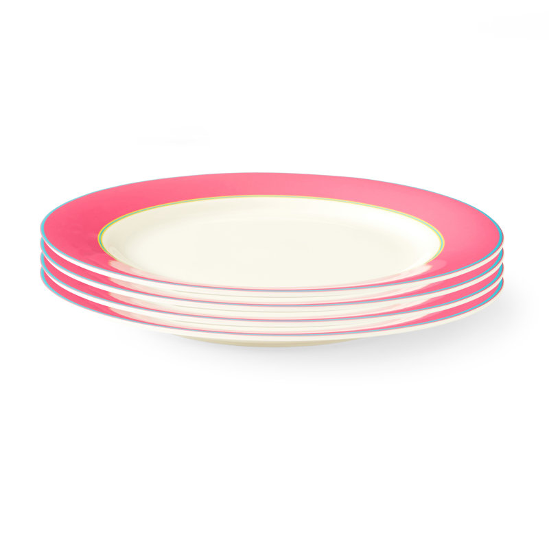 Kit Kemp, Calypso - Bone China Dinner Plates, Pink
