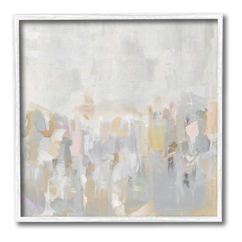 «Gray Gradient Landscape» par Rachel Springer, Giclée encadrée blanc bord de mer, H 17 po x l 17 po
