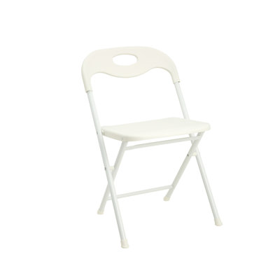 4 White Stainless Steel Folding Chairs, 800Lb Capacity, Stackable, Waterproof, Commercial-Grade, Flat For Wedding Use, All-Weather Durability, Non-Scratch Base Chairs With Balcony , Floor-Safe Rubber