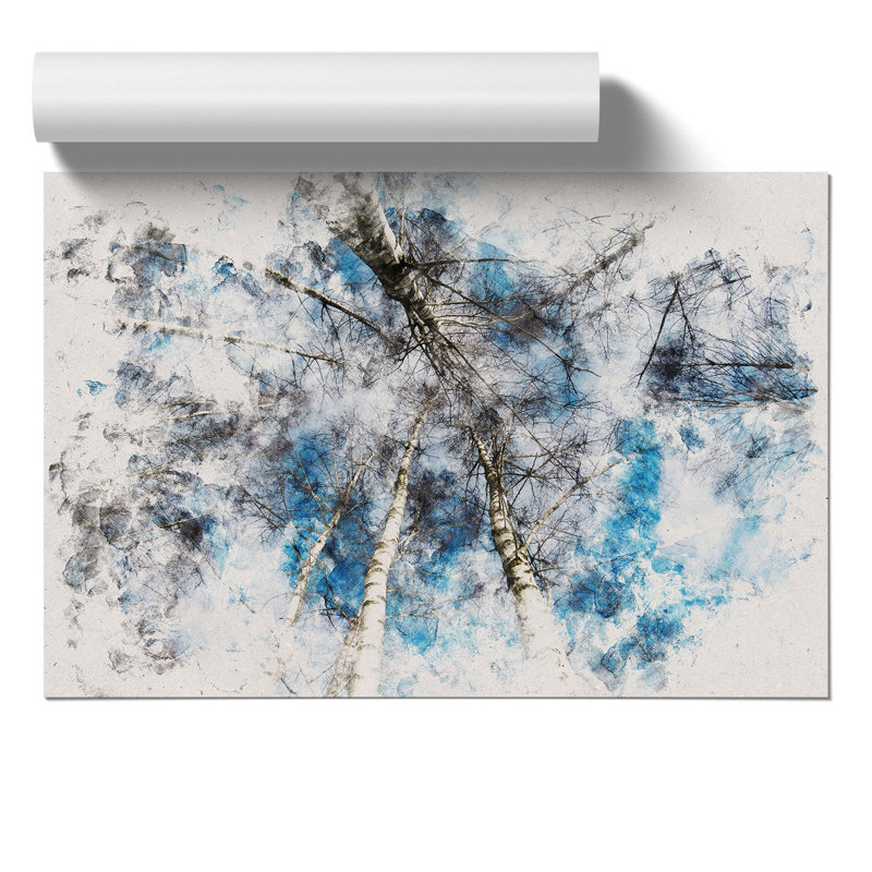Birch Tree Forest Vol.3 - Unframed Painting, 21cm H x 30cm W x 0.1cm D