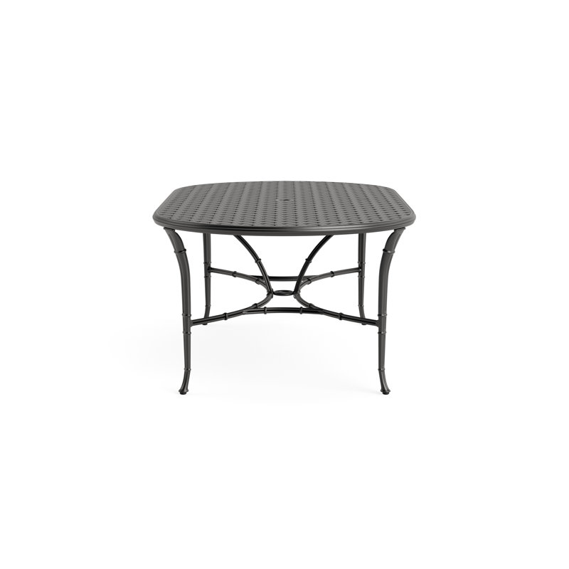 Calcutta Outdoor Oval Dining Table, Textured Pewter