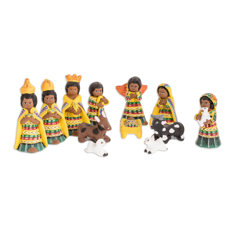 Ensemble de scènes 12 pièces en céramique crèche