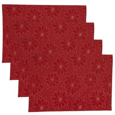 Klotzsch Collection Polyester No Pattern Rectangle Placemat