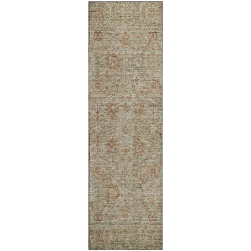 Premium Machine Washable Wayne AMF1106 Global Rug, Runner 2'3" x 7'6"