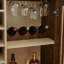 Armoire à vin Mid-Century cannelée, support à vin / porte-verres - standard-130482740