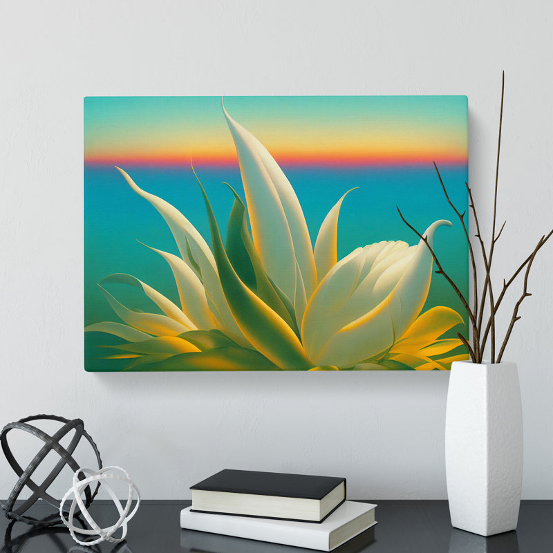 Timeless Tropical Flowers - Wrapped Canvas Print, 35cm H x 50cm W x 3cm D