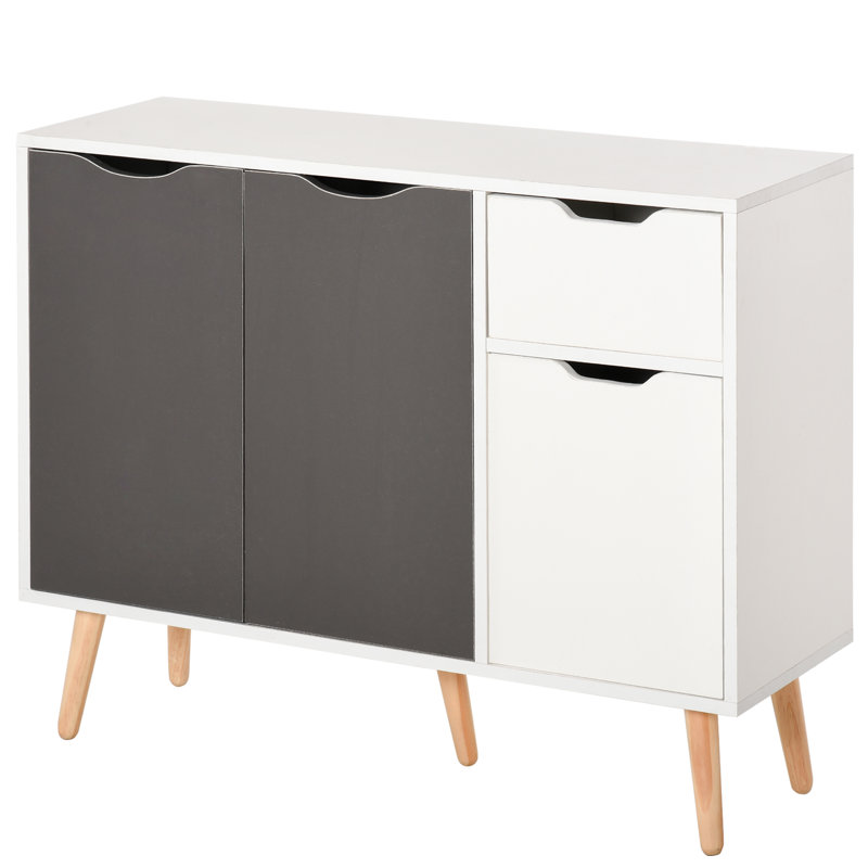 90cm Sideboard, White/Grey
