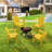 HDPE Patio Stackable Folding Adirondack Chair-1767226332