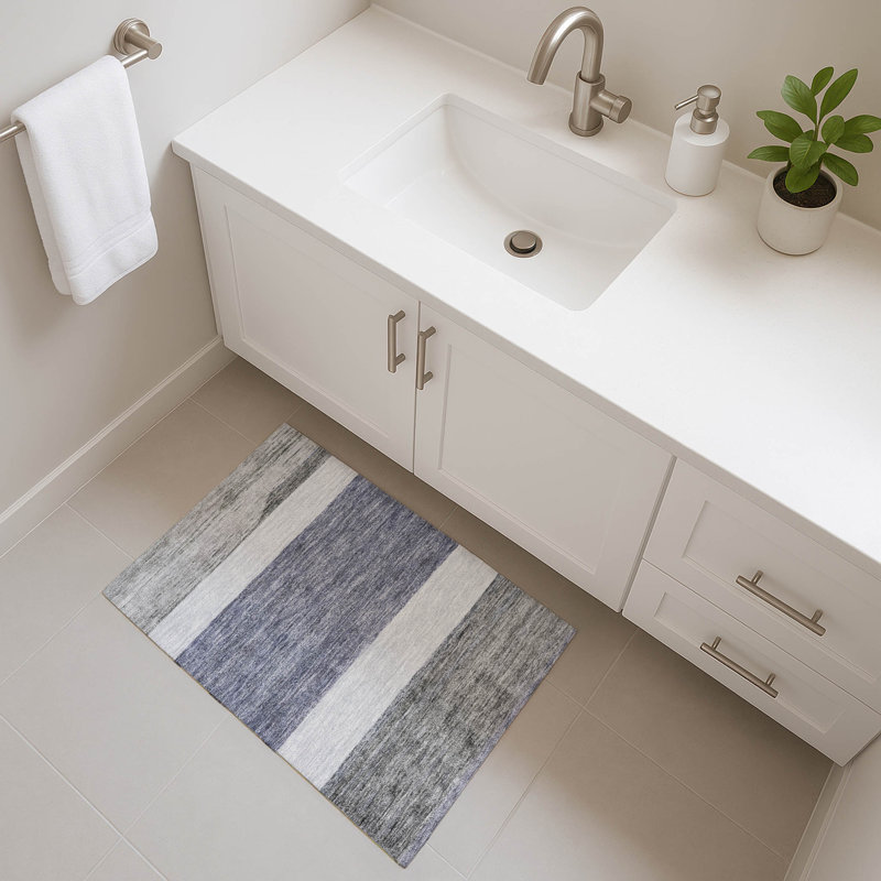 Premium Machine Washable Marasco AMF1624 Stripes Rug, Rectangle 1'8" x 2'6"