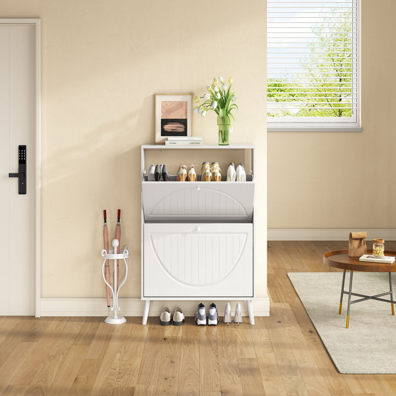 Space-Saving Tipping Bucket Storage Cabinet