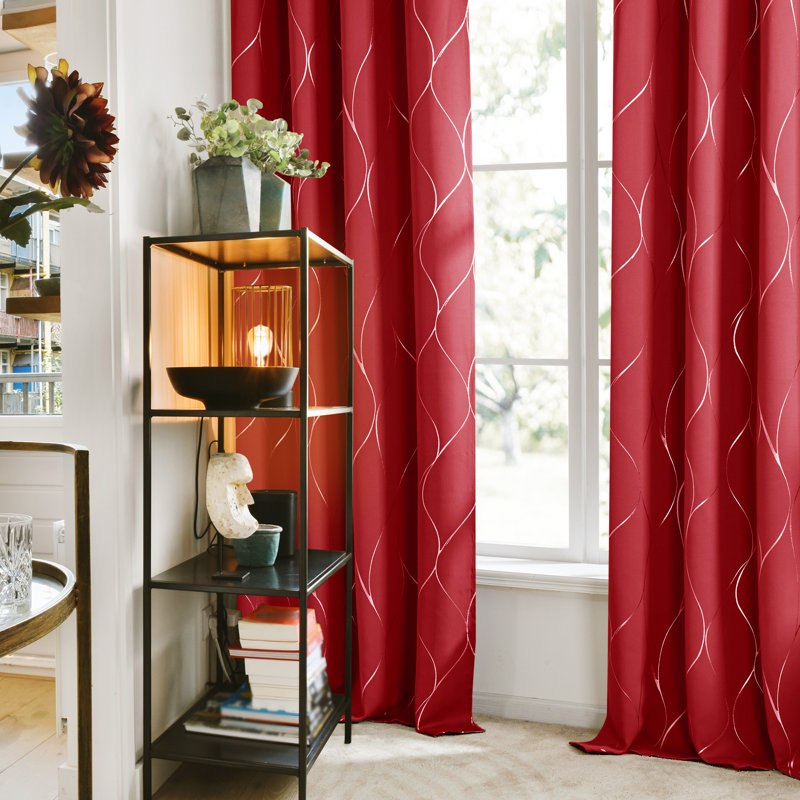 Panneaux de rideaux obscurcissants et isolants en polyester Kellda , Rouge, L 52 po x L 84 po