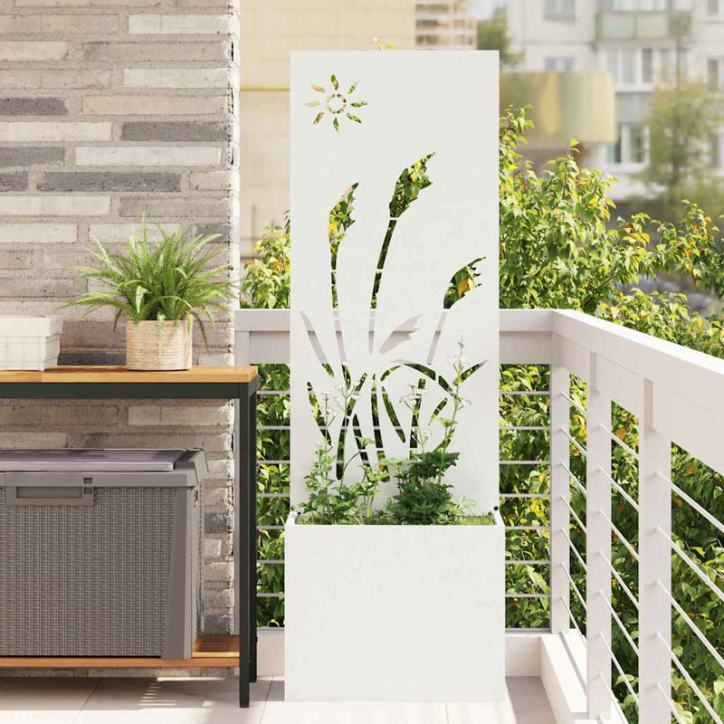 Planter Box, 140cm H x 50cm W x 50cm D, White